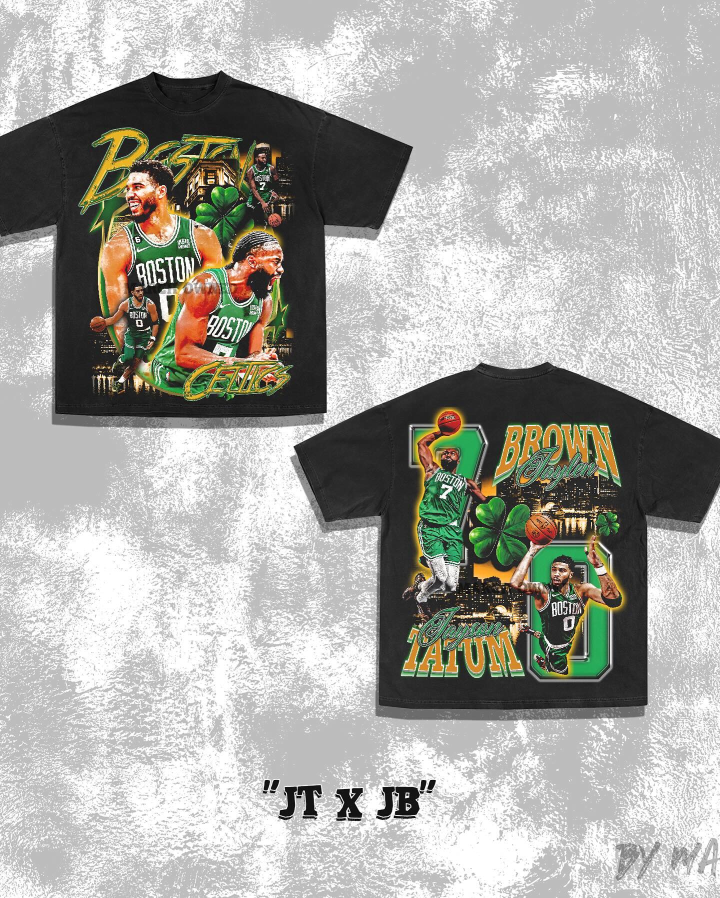 Jayson Tatum X Jaylen Brown Boston Celtics 2024 Graphic Tee - Bootleg Tee - Vintage Tee - Streetstyle